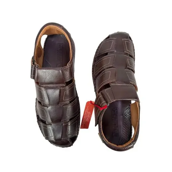 Pikolinos Tarifa Sandal Mens 8 EU 41 Dark Brown Olmo Leather Fisherman Style